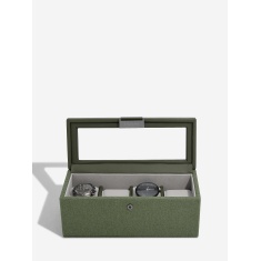 Stackers Watch Box 4 Piece - Green Canvas Stackers Watch Box 4 Piece - Green Canvas