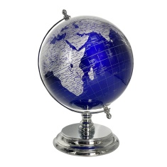 Gleneagles Travel Globe LED 20cm - Silver & Blue Gleneagles Travel Globe LED 20cm - Silver & Blue