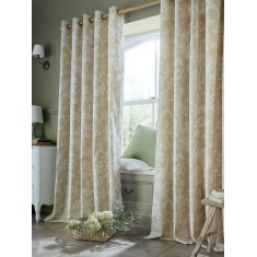 Laura Ashley Lloyd Lined Eyelet Curtains - Caramel Laura Ashley Lloyd Lined Eyelet Curtains - Caramel