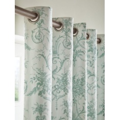 Laura Ashley Tuileries Blackout Lined Eyelet Curtains - Dark Sage Laura Ashley Tuileries Blackout Lined Eyelet Curtains - Dark Sage