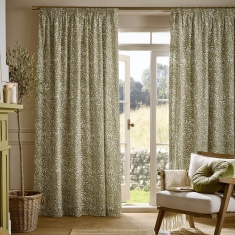 William Morris at Home Original Willow Lined Pencil Pleat Curtains - Olive William Morris at Home Original Willow Lined Pencil Pleat Curtains - Olive