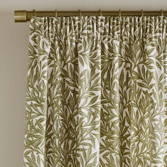William Morris at Home Original Willow Lined Pencil Pleat Curtains - Olive William Morris at Home Original Willow Lined Pencil Pleat Curtains - Olive