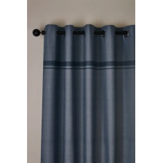 Catherine Lansfield Melville Lined Eyelet Curtains - Blue Catherine Lansfield Melville Lined Eyelet Curtains - Blue