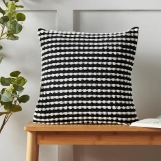 Catherine Lansfield Stab Stitch Cushion 43cm - Black Catherine Lansfield Stab Stitch Cushion 43cm - Black