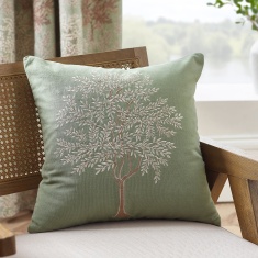 Catherine Lansfield Woodland Trees Filled Cushion 45cm - Green Catherine Lansfield Woodland Trees Filled Cushion 45cm - Green