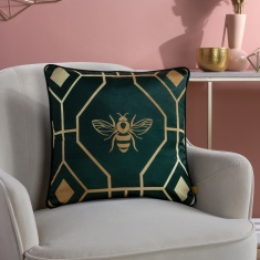 Furn Bee Deco 43cm Filled Cushion - Emerald Furn Bee Deco 43cm Filled Cushion - Emerald