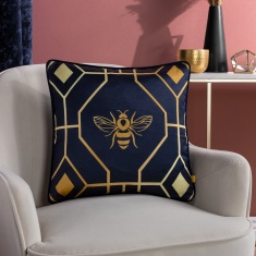 Furn Bee Deco 43cm Filled Cushion - Navy Furn Bee Deco 43cm Filled Cushion - Navy