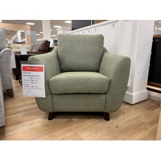 G Plan Vintage Martha Chair in Zahara Olive Fabric With Walnut Wood G Plan Vintage Martha Chair in Zahara Olive Fabric With Walnut Wood