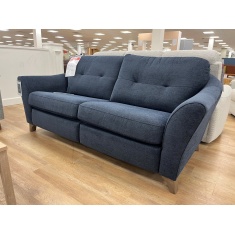G Plan Hatton 3 Seater Sofa in Girona Midnight Fabric With Walnut Wood G Plan Hatton 3 Seater Sofa in Girona Midnight Fabric With Walnut Wood