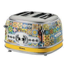 Ariete AR1561 4 Slice Positano Design Toaster - Yellow & Blue Ariete AR1561 4 Slice Positano Design Toaster - Yellow & Blue
