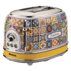 Ariete AR5511 2 Slice Positano Design Toaster - Yellow & Blue Ariete AR5511 2 Slice Positano Design Toaster - Yellow & Blue