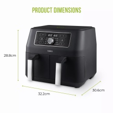 Tower T17181AFR Vortx Dual Basket Air Fryer 8L - Black Tower T17181AFR Vortx Dual Basket Air Fryer 8L - Black