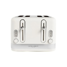 Laura Ashley VQSBT842LACWUK 4 Slice Toaster - Cotton White Laura Ashley VQSBT842LACWUK 4 Slice Toaster - Cotton White