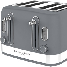 Laura Ashley VQSBT842LADSUK 4 Slice Toaster - Dark Slate Laura Ashley VQSBT842LADSUK 4 Slice Toaster - Dark Slate