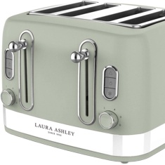 Laura Ashley VQSBT842LASLUK 4 Slice Toaster - Sage Leaf Laura Ashley VQSBT842LASLUK 4 Slice Toaster - Sage Leaf