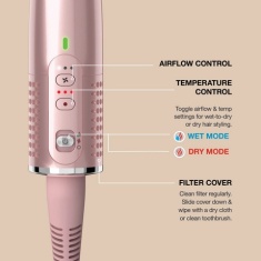 Shark HT302UKPK Glossi 2-in-1 Hot Tool & Air Glosser Brush - Pink Shark HT302UKPK Glossi 2-in-1 Hot Tool & Air Glosser Brush - Pink