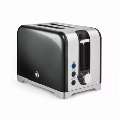 Swan ST19031GRP Solace 2 Slice Toaster - Graphite Swan ST19031GRP Solace 2 Slice Toaster - Graphite