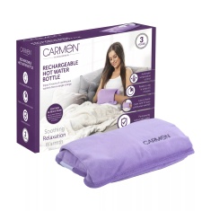 Carmen C85043PUR Rechargeable Hot Water Bottle & Cosy Hand - Purple Carmen C85043PUR Rechargeable Hot Water Bottle & Cosy Hand - Purple