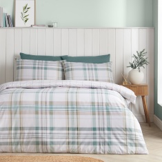 Catherine Lansfield Cartmel Check Duvet Set - Green Catherine Lansfield Cartmel Check Duvet Set - Green