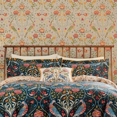Morris & Co Seasons By May Duvet Set - Indigo Morris & Co Seasons By May Duvet Set - Indigo