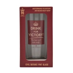Civil Defence Drink For Victory Pint Glass Civil Defence Drink For Victory Pint Glass