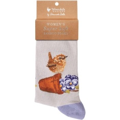 Wrendale Wren Sock Pottering About Wrendale Wren Sock Pottering About