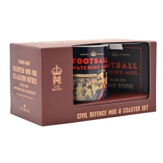 Civil Defence Football Watching Mug & Coaster Set Civil Defence Football Watching Mug & Coaster Set