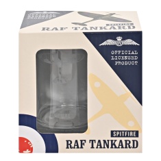 RAF Etched Glass Tankard Spitfire RAF Etched Glass Tankard Spitfire