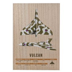 RAF Wood Effect A3 Wall Plaque Vulcan RAF Wood Effect A3 Wall Plaque Vulcan