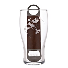 RAF Etched Pint Glass & Bottle Opener Set Spitfire RAF Etched Pint Glass & Bottle Opener Set Spitfire