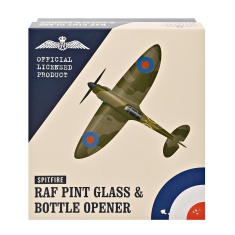 RAF Etched Pint Glass & Bottle Opener Set Spitfire RAF Etched Pint Glass & Bottle Opener Set Spitfire