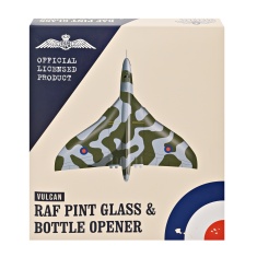 RAF Etched Pint Glass & Bottle Opener Set Vulcan RAF Etched Pint Glass & Bottle Opener Set Vulcan