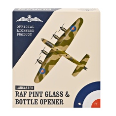 RAF Etched Pint Glass & Bottle Opener Set Lancaster RAF Etched Pint Glass & Bottle Opener Set Lancaster