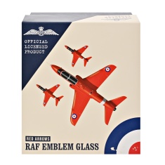 RAF Glass & Metal Whiskey Tumbler Red Arrows RAF Glass & Metal Whiskey Tumbler Red Arrows