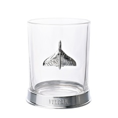 RAF Glass & Metal Whiskey Tumbler Vulcan RAF Glass & Metal Whiskey Tumbler Vulcan