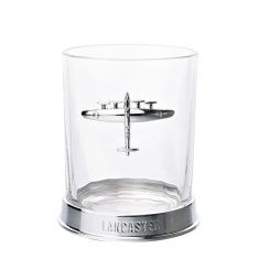 RAF Glass & Metal Whiskey Tumbler Lancaster RAF Glass & Metal Whiskey Tumbler Lancaster