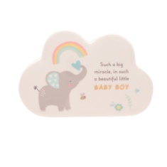 Hello Baby Ceramic Mantel Cloud- Baby Boy Hello Baby Ceramic Mantel Cloud- Baby Boy
