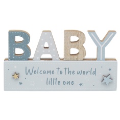 Leonardo Little Angels Stand Plaque Blue Leonardo Little Angels Stand Plaque Blue