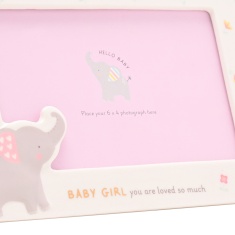Hello Baby Ceramic Frame - Girl Hello Baby Ceramic Frame - Girl