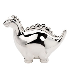 Bambino Silver Plated Money Box - Dinosaur Bambino Silver Plated Money Box - Dinosaur