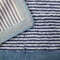 Christy Portobello Stripe Cotton Bath Mat - Chalk Blue Christy Portobello Stripe Cotton Bath Mat - Chalk Blue