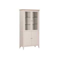 Caldecott 2 Door Display Cabinet - Light Oak/Stone Grey Caldecott 2 Door Display Cabinet - Light Oak/Stone Grey