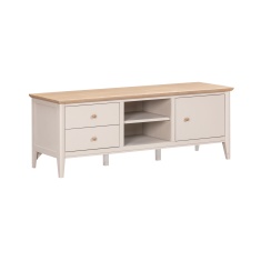 Caldecott TV Unit - Light Oak/Stone Grey Caldecott TV Unit - Light Oak/Stone Grey