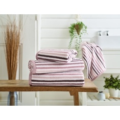 Deyongs Bliss Linear Stripe Towel - Pink Deyongs Bliss Linear Stripe Towel - Pink