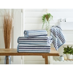 Deyongs Bliss Linear Stripe Towel - Blue Deyongs Bliss Linear Stripe Towel - Blue