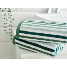 Deyongs Bliss Linear Stripe Towel - Green Deyongs Bliss Linear Stripe Towel - Green