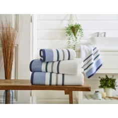 Deyongs Portland Stripe Supersoft Towel - Oceanic Deyongs Portland Stripe Supersoft Towel - Oceanic