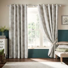 Laura Ashley Millhayes Blackout Eyelet Curtains - Natural Laura Ashley Millhayes Blackout Eyelet Curtains - Natural