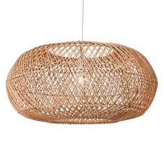BHS Kyle Large Oval Rattan EasyFit Shade 60cm - Natural BHS Kyle Large Oval Rattan EasyFit Shade 60cm - Natural