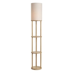 BHS Shelby Shelving Floor Lamp - Oak/Natural BHS Shelby Shelving Floor Lamp - Oak/Natural